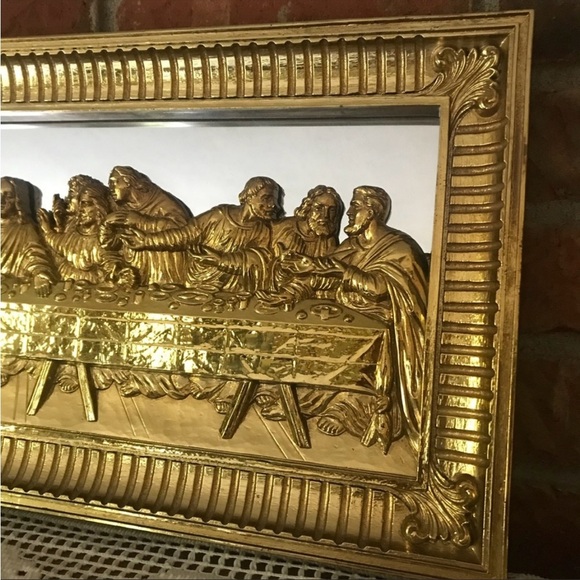 Vintage Last Supper Gold 3D Mirror - Picture 10 of 10